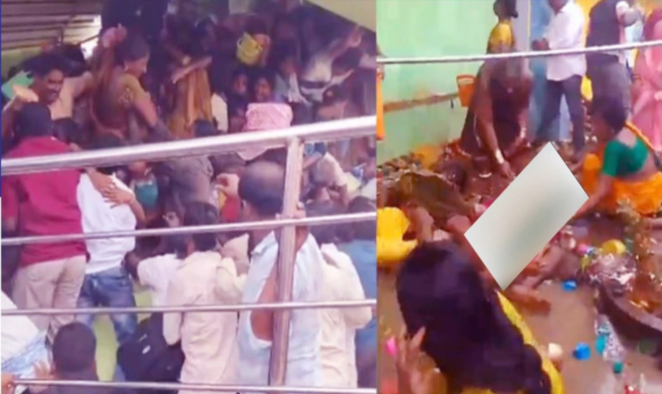 মন্দিরে পদদলিত হয়ে ৯ জনের মৃত্যু